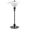 Louis Poulsen PH 3 1/2-2 1/2 Table Lamp, White Opal Glass/Chrome Plated