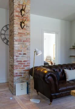 Louis Poulsen VL38 Floor Lamp, White/Brass -Gubi Furni Sales louis poulsen vl38 floor lamp 19