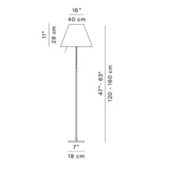 Luceplan Costanza Floor Lamp, Brass/White -Gubi Furni Sales luceplan costanza floor lamp 1