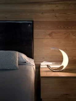 Luceplan Curl LED SDW 1x8W Table Lamp, Mirror -Gubi Furni Sales luceplan curl led table lamp 2