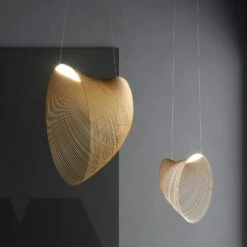 Luceplan Illan Pendant Phase Cut Dimmer 60 Cm, Birch -Gubi Furni Sales luceplan illan pendant phase cut dimmer 2