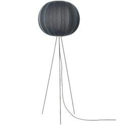 Knit-Wit Floor Lamp High Round 60 Cm, Black