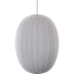 Knit-Wit Pendant High Oval 65 Cm, Silver