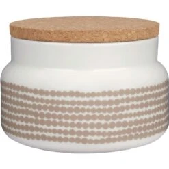 Marimekko Oiva/Siirtolapuutarha Jar 70 Cl, White / Clay