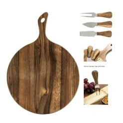 Markus Cheese Board With Cutlery 48x35x1,5 Cm, Acacia Wood -Gubi Furni Sales markus aujalay markus cheese board with cutlery 48x35x15 cm acacia wood 4