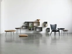 Mater Bowl Coffee Table, Sirka Grey Stained Mango Wood, 46 Cm -Gubi Furni Sales mater bowl coffee table sirka grey stained mango wood 2 1