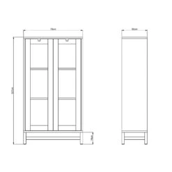 Falsterbo Cabinet 127 Cm Covered Doors, White -Gubi Furni Sales mavis falsterbo cabinet 127 cm 1