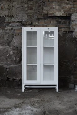 Falsterbo Cabinet 127 Cm Covered Doors, White -Gubi Furni Sales mavis falsterbo cabinet 127 cm 3