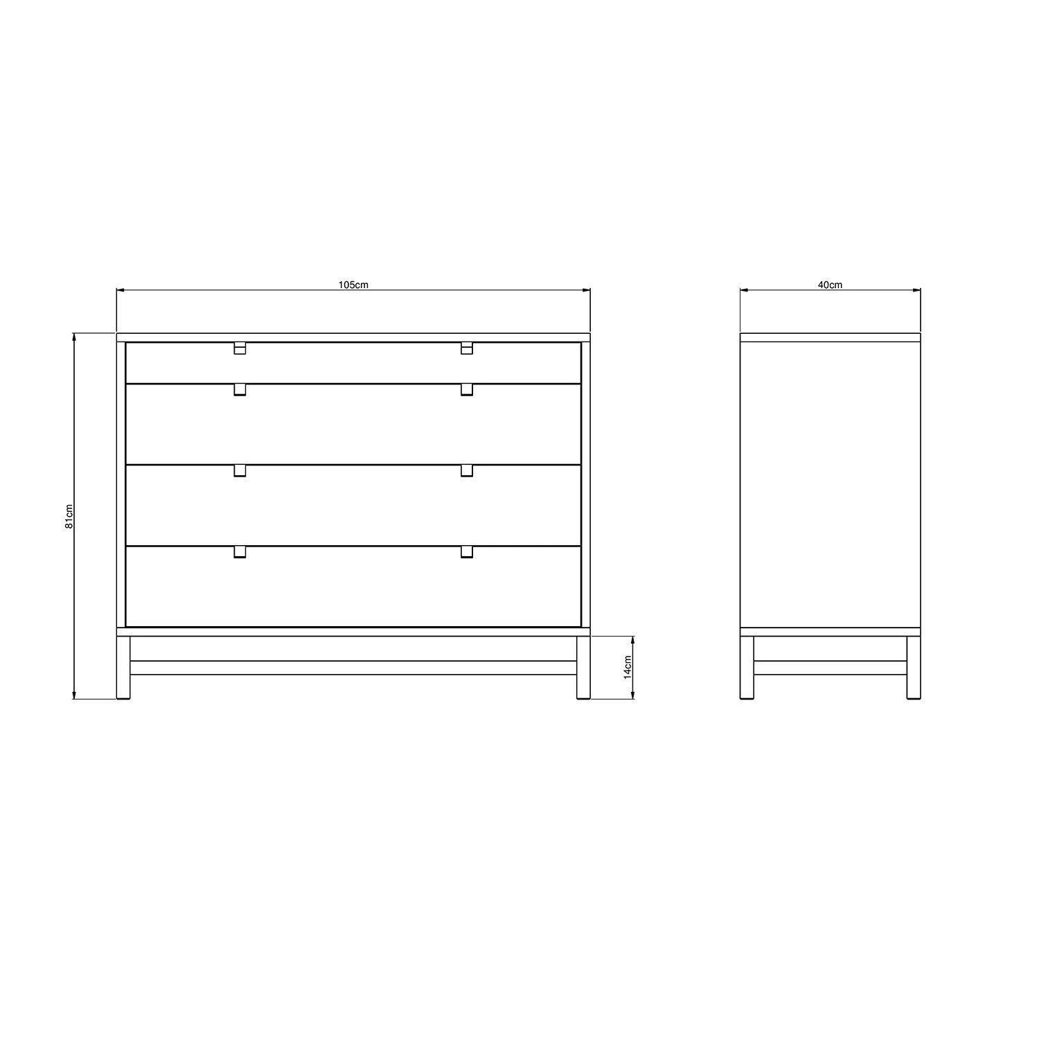 Falsterbo Chest Of Drawers, 4 Drawers, White Lacquer 6 Falsterbo Chest Of Drawers, 4 Drawers, White Lacquer - Image 4