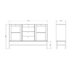 Falsterbo Sideboard, White Lacquer -Gubi Furni Sales mavis falsterbo sideboard white lacquer 1