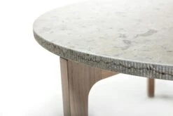 Höllviken Coffee Table Ø80x41 Cm, White Pigmented Oak/Limestone 12 Höllviken Coffee Table Ø80x41 Cm, White Pigmented Oak/Limestone -Gubi Furni Sales mavis hollviken coffee table 80 cm limestone top 4