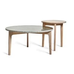 Höllviken Coffee Table Ø80x41 Cm, White Pigmented Oak/Limestone 10 Höllviken Coffee Table Ø80x41 Cm, White Pigmented Oak/Limestone -Gubi Furni Sales mavis hollviken coffee table 80 cm limestone top 6