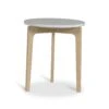 Höllviken Side Table Ø45x50 Cm, White Pigmented Oak/Carrara Marble -Gubi Furni Sales mavis hollviken side table 45 cm marble top 4