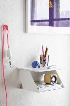 Maze Edgy Shelf, White -Gubi Furni Sales maze edgy shelf bed side table 6