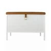 Maze Frank Storage Bench, White/Brown