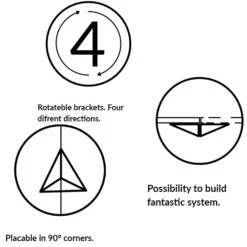 Maze Pythagoras Shelf XS, White/Matte Brass -Gubi Furni Sales maze pythagoras shelf xs 0 1