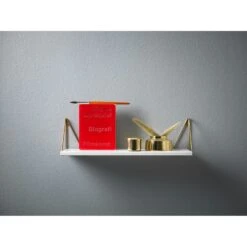 Maze Pythagoras Shelf XS, White/Matte Brass -Gubi Furni Sales maze pythagoras xs shelf 13