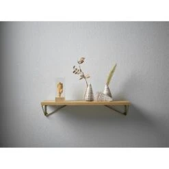 Maze Pythagoras Shelf XS, Oak/Matte Brass -Gubi Furni Sales maze pythagoras xs shelf 15