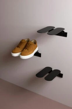 Maze Step S Shoe Shelf, Black -Gubi Furni Sales maze step shoe shelf s 9