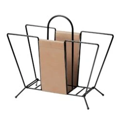 Maze Suitcase Magazine Holder, Black /Nature