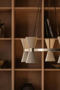 Menu Collector Chandelier 5, Creme/Polished Brass -Gubi Furni Sales menu collector chandelier 5 creme 3