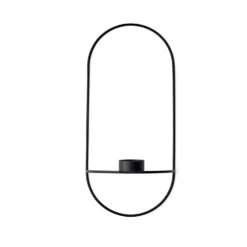Menu Pov Oval Tea Light Holder, Black