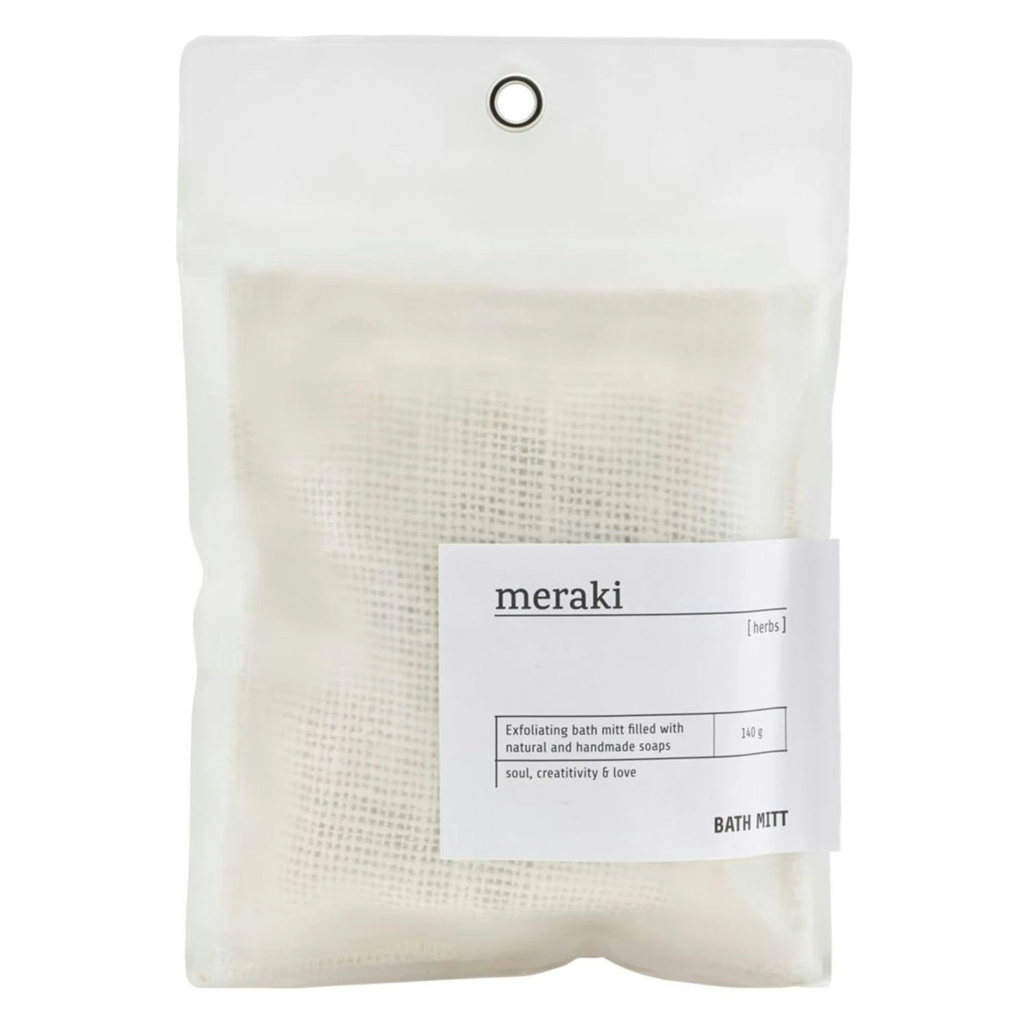 Meraki Bath Mitt/Soapcushion, Herbs 4 Meraki Bath Mitt/Soapcushion, Herbs - Image 2