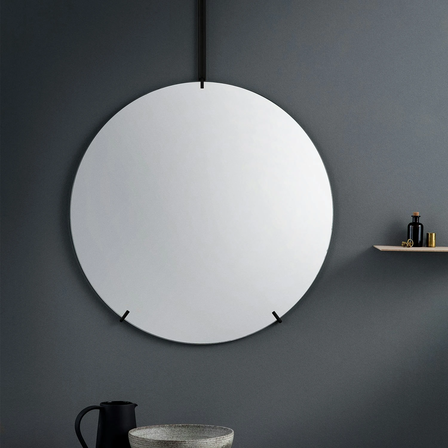 Moebe Wall Mirror Ø 50 Cm, Black 4 Moebe Wall Mirror Ø 50 Cm, Black - Image 2