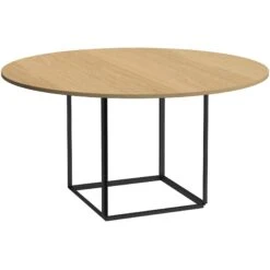 New Works Florence Dining Table 145 Cm, Natural Oak / Black