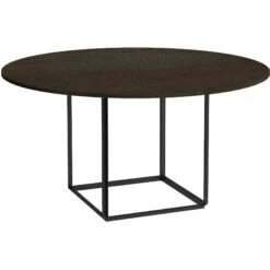 New Works Florence Dining Table 145 Cm, Smoked Oak / Black