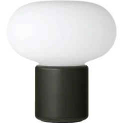 New Works Karl-Johan Table Lamp Portable, Forest Green
