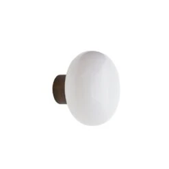 New Works Karl-Johan Wall Lamp, Smoked Oak/White Opal Glass