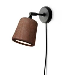 New Works Material Wall Lamp, Smoked Oak