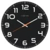 NeXtime Classy Round Wall Clock Ø30cm, Black 1 NeXtime Classy Round Wall Clock Ø30cm, Black -Gubi Furni Sales nextime classy round wall clock 30cm black 3