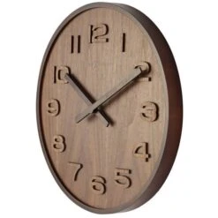 NeXtime Wood Wood Wall Clock Medium, Brown -Gubi Furni Sales nextime wood wood wall clock medium 3