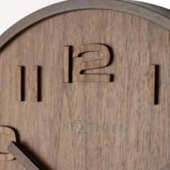 NeXtime Wood Wood Wall Clock Medium, Brown -Gubi Furni Sales nextime wood wood wall clock medium 4