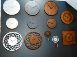 NeXtime Wood Wood Wall Clock Medium, Brown -Gubi Furni Sales nextime wood wood wall clock medium 5