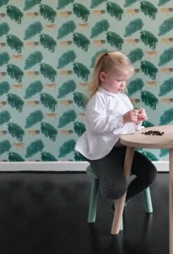 Nofred Safari Wallpaper, Green/Yellow -Gubi Furni Sales nofred safari wallpaper green yellow 2