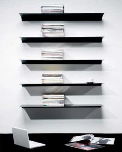 Exilis Basic 28x118 Wall Shelf, Aluminium -Gubi Furni Sales nonuform exilis basic 28x118 wall shelf 2