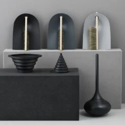 Normann Copenhagen Ballo Toilet Brush Head, Black -Gubi Furni Sales normann copenhagen ballo toilet brush head light grey 3 1