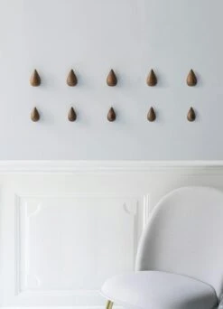 Normann Copenhagen Dropit Hooks Large Walnut - 2 Pcs -Gubi Furni Sales normann copenhagen dropit hanger large 2 pcs 6