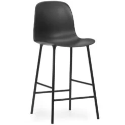Normann Copenhagen Form Bar Stool High Back 65 Cm Steel, Black