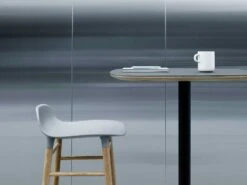 Normann Copenhagen Form Bar Stool Oak Base, 75cm, White 11 Normann Copenhagen Form Bar Stool Oak Base, 75cm, White -Gubi Furni Sales normann copenhagen form bar stool oak base 2 2