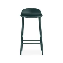 Normann Copenhagen Form Bar Stool Steel Base, 65cm, Green