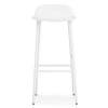 Normann Copenhagen Form Bar Stool Steel Base, 75cm, White -Gubi Furni Sales normann copenhagen form bar stool steel base 8