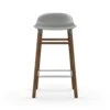Normann Copenhagen Form Bar Stool Walnut Base, 65cm, Grey