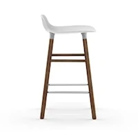 Normann Copenhagen Form Bar Stool Walnut Base, 65cm, White 5 Normann Copenhagen Form Bar Stool Walnut Base, 65cm, White - Image 3