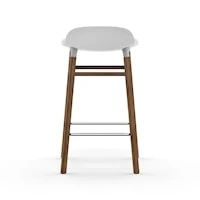 Normann Copenhagen Form Bar Stool Walnut Base, 65cm, White 6 Normann Copenhagen Form Bar Stool Walnut Base, 65cm, White - Image 4