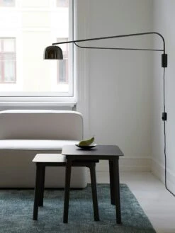 Normann Copenhagen Grant Wall Light EU 111 Cm, Black -Gubi Furni Sales normann copenhagen grant wall light eu 43 cm brass 14