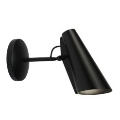 Northern Birdy Wall Lamp Short Arm, Black/Black